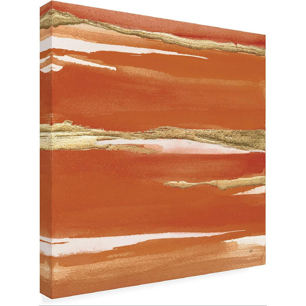 Orren Ellis Gilded Mandarin Burnt Orange,Canvas Wall Art Wrapped